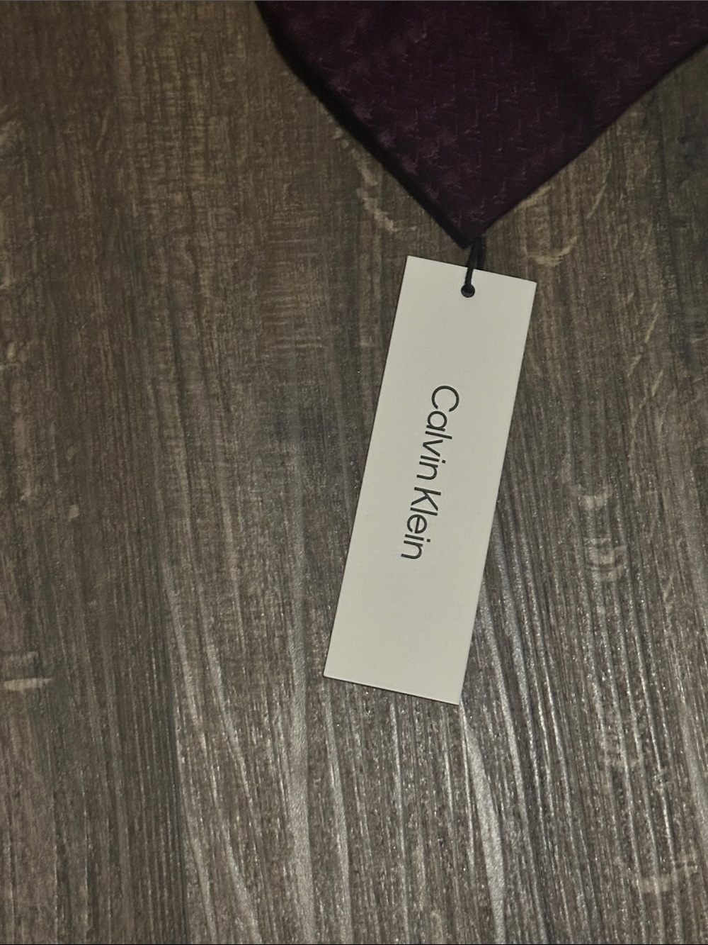 Calvin Klein Plum Long-Sleeve Midi Dress with Waist Tie - Picture 2 of 4